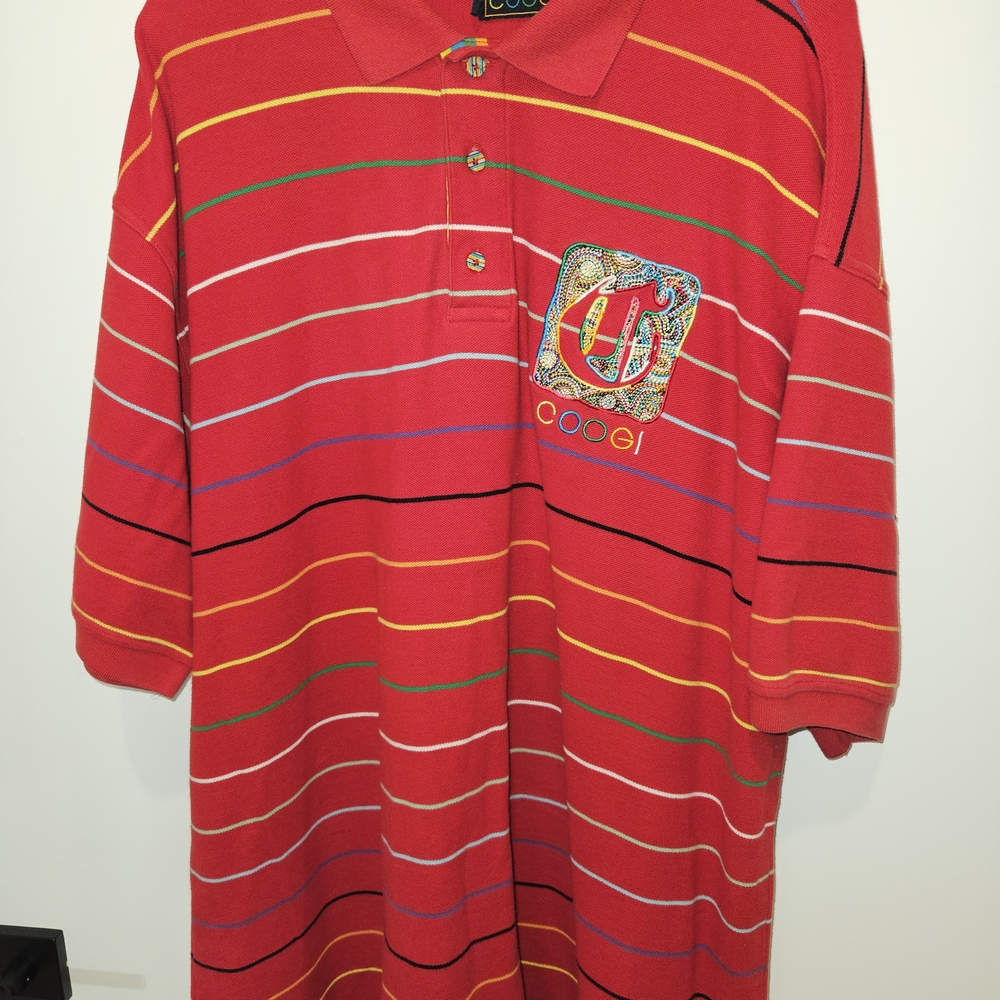 COOGI Multicolor Striped Polo Shirt